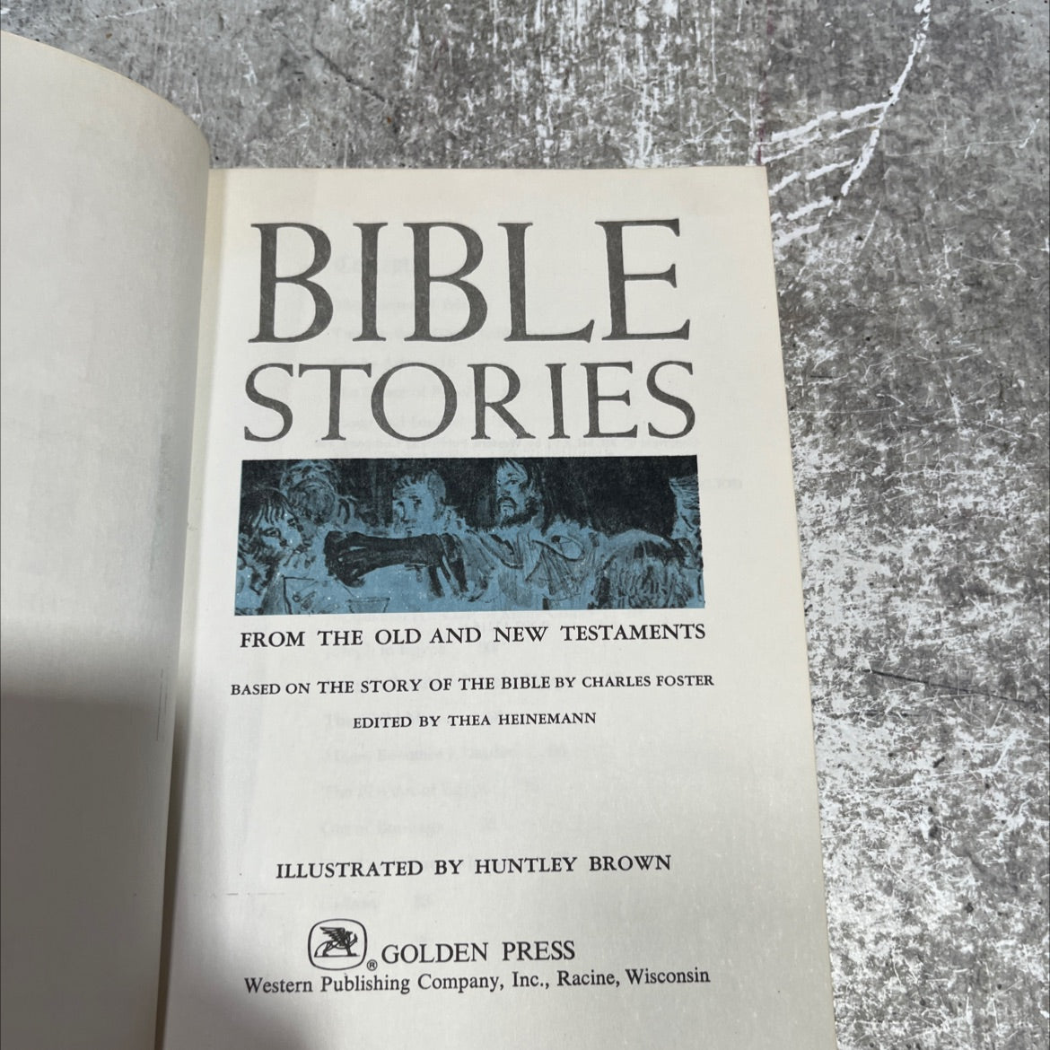 bible stories from the old and new testaments based on the story of the bible book, by charles foster, 1966 Hardcover image 2