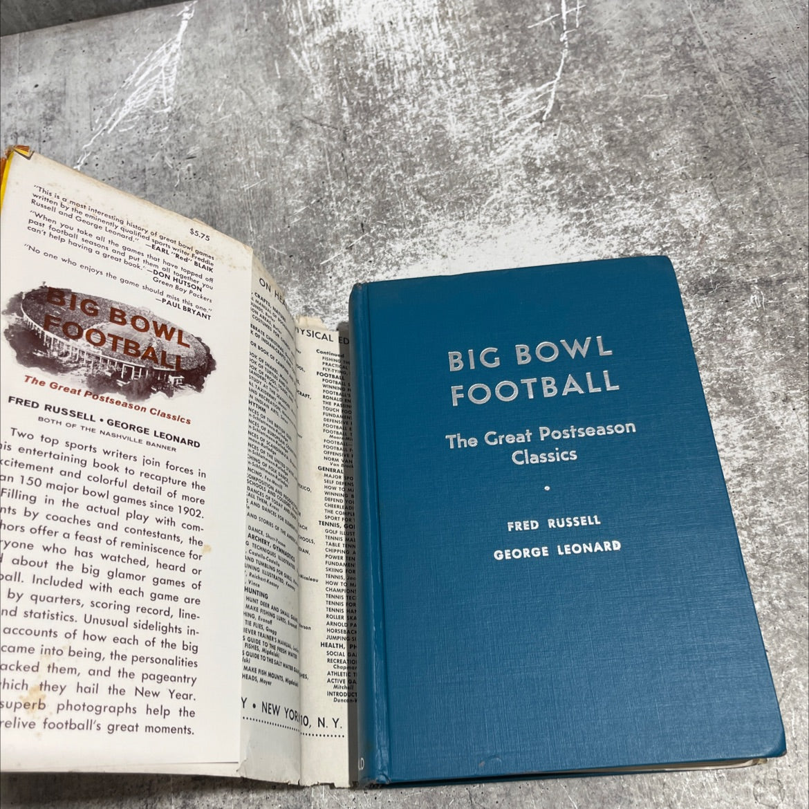 big bowl football the great postseason classics book, by fred russell and george leonard, 1963 Hardcover image 4