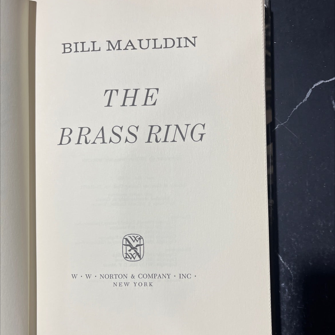 bill mauldin the brass ring book, by william mauldin, 1971 Hardcover image 2