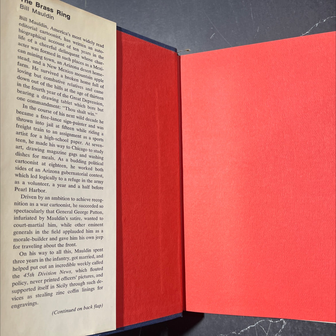 bill mauldin the brass ring book, by william mauldin, 1971 Hardcover image 4