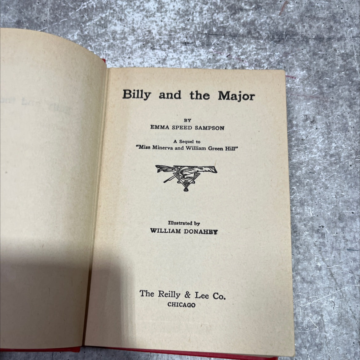 billy and the major book, by emma speed sampson, 1918 Hardcover image 2