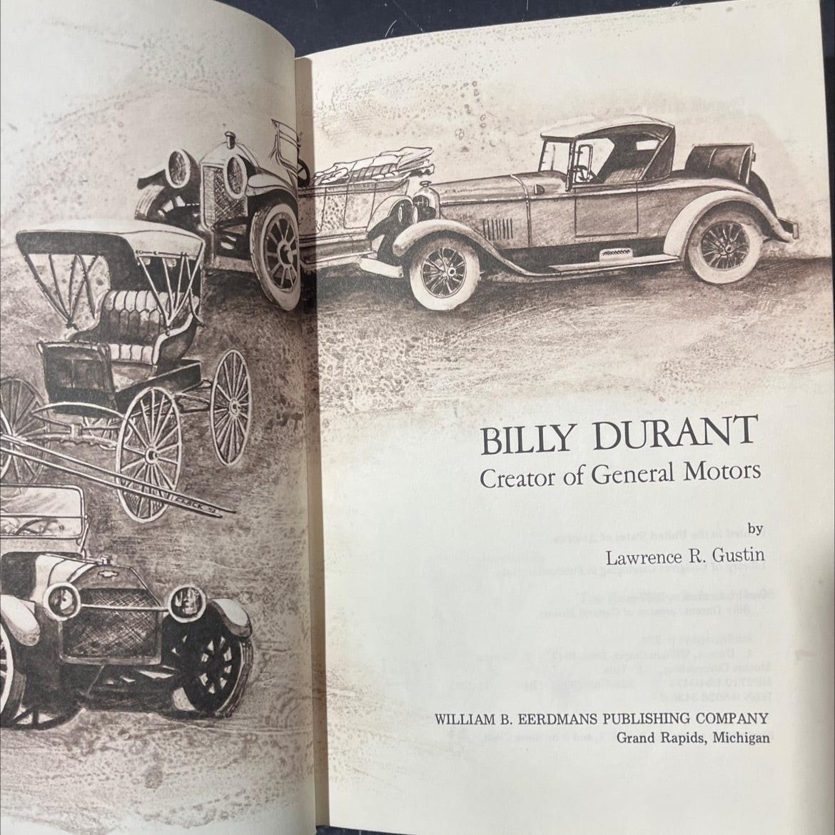 billy durant: creator of general motors book, by lawrence r. gustin, 1973 Hardcover image 2