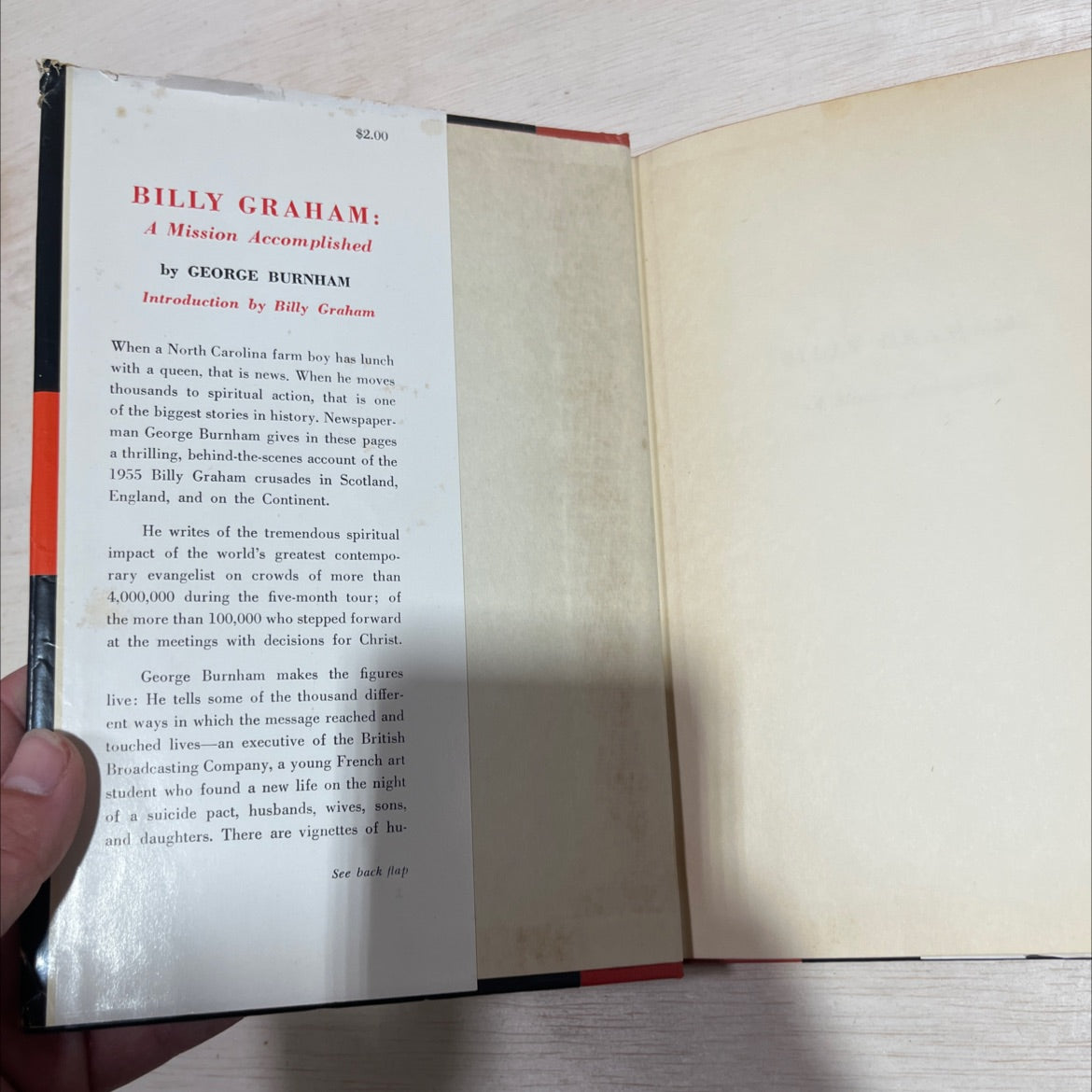 billy graham: a mission accomplished book, by george burnham, 1955 Hardcover image 4