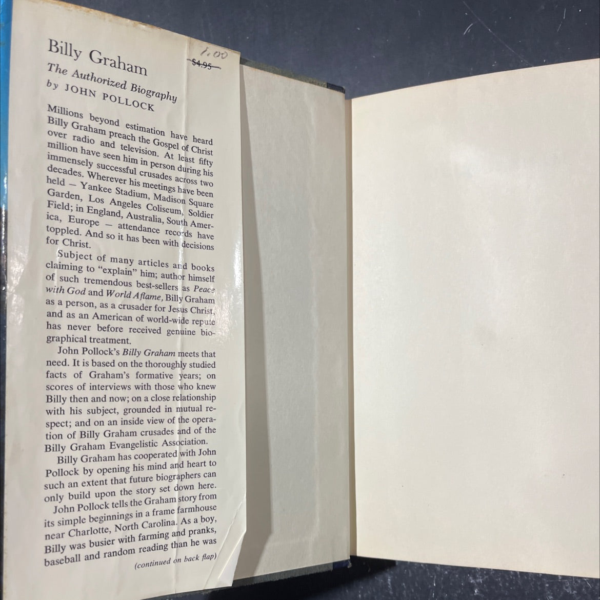 billy graham the authorized biography book, by John Pollock, 1966 Hardcover image 4
