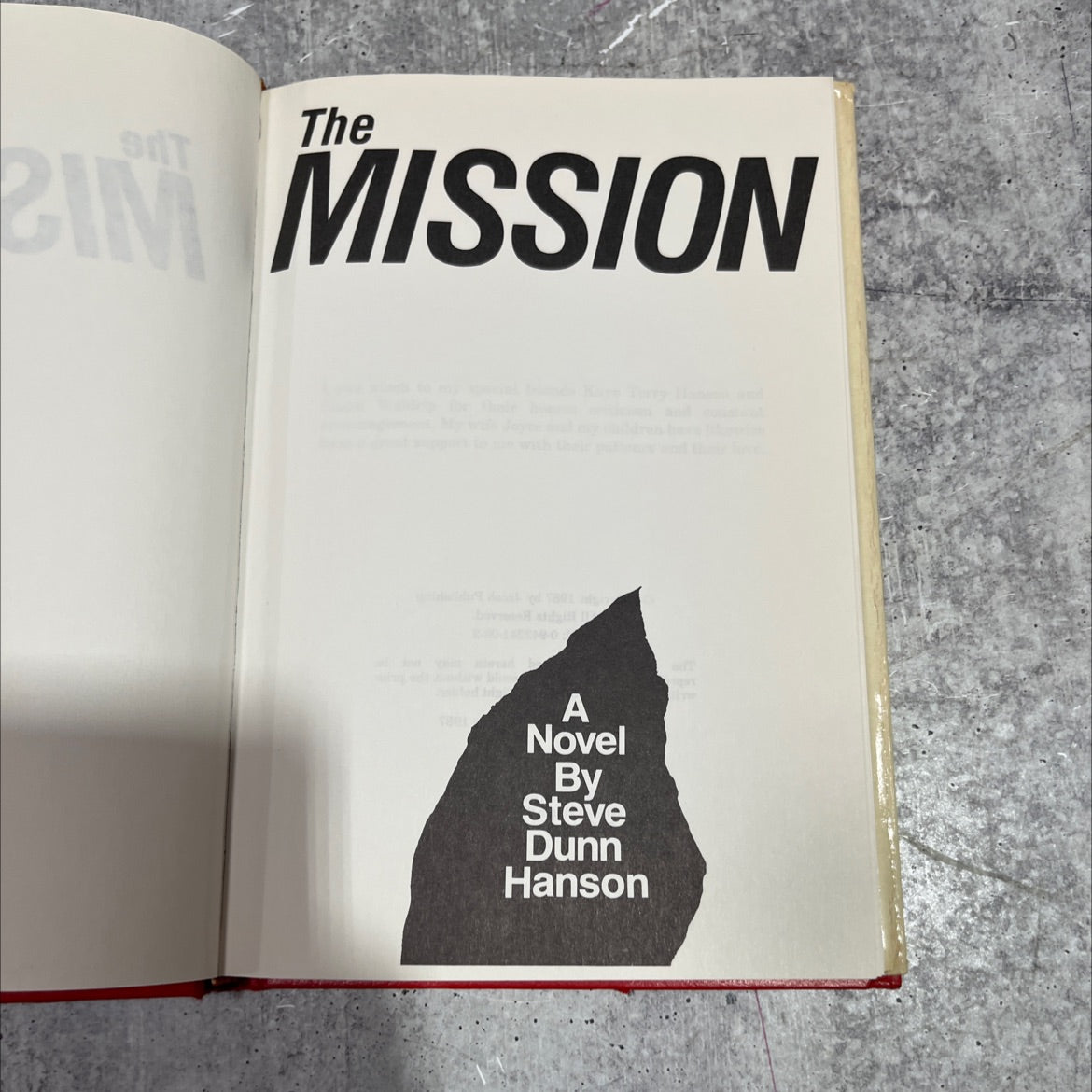 bim mission book, by steve dunn hanson, 1987 Hardcover image 2
