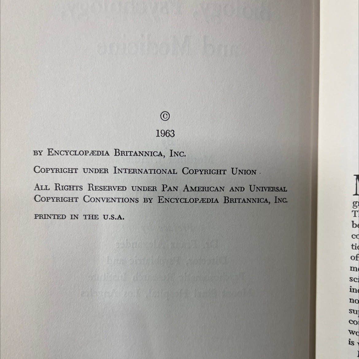biology, psychology, and medicine book, by mortimer j. adler and v. j. mcgill, 1963 Hardcover image 3