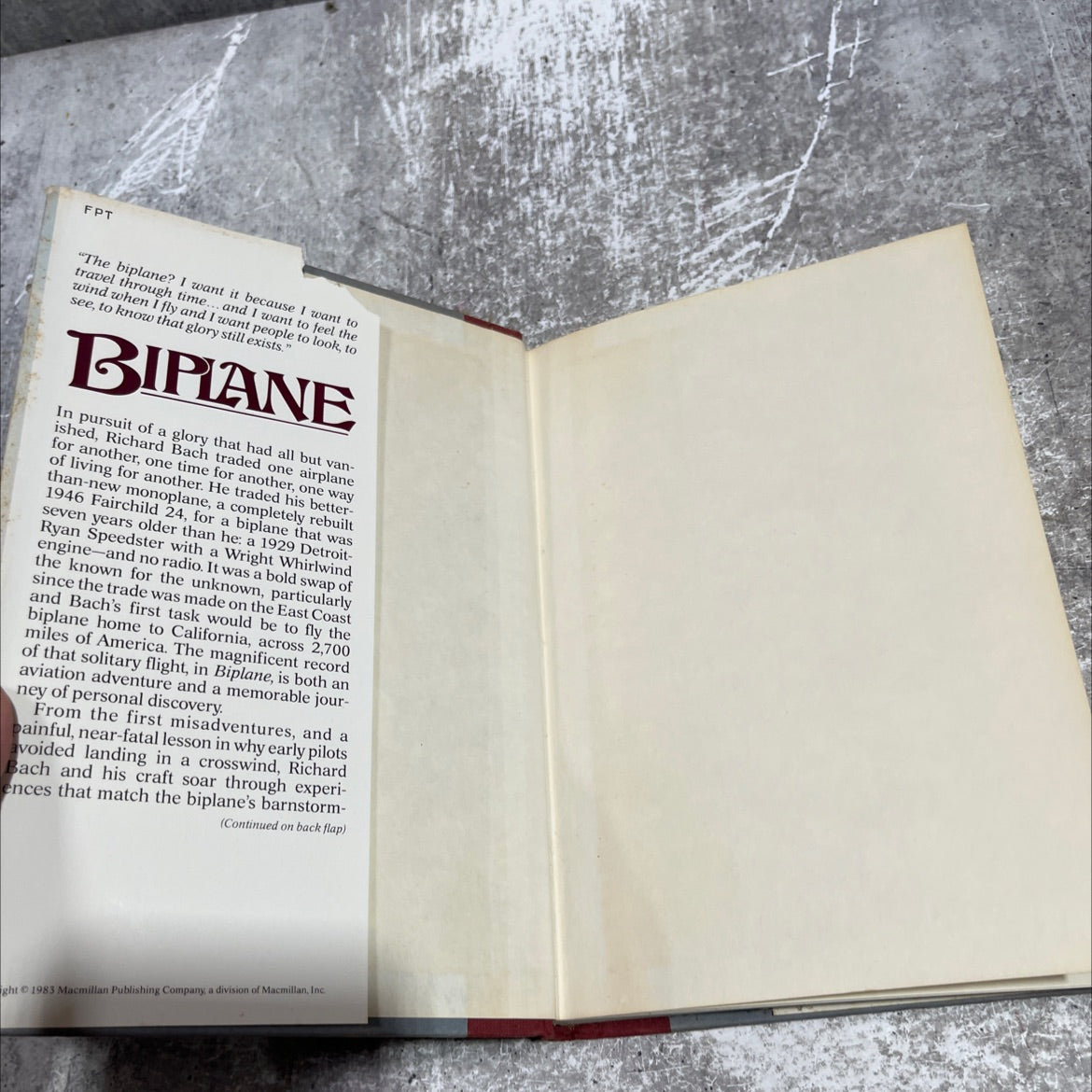 biplane book, by richard bach, 1983 Hardcover image 4
