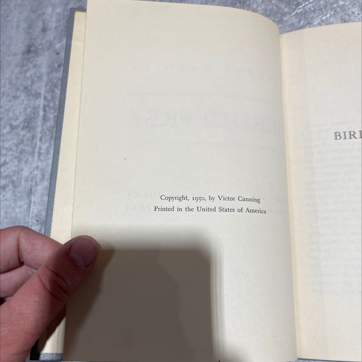bird of prey book, by Victor Canning, 1950 Hardcover image 3