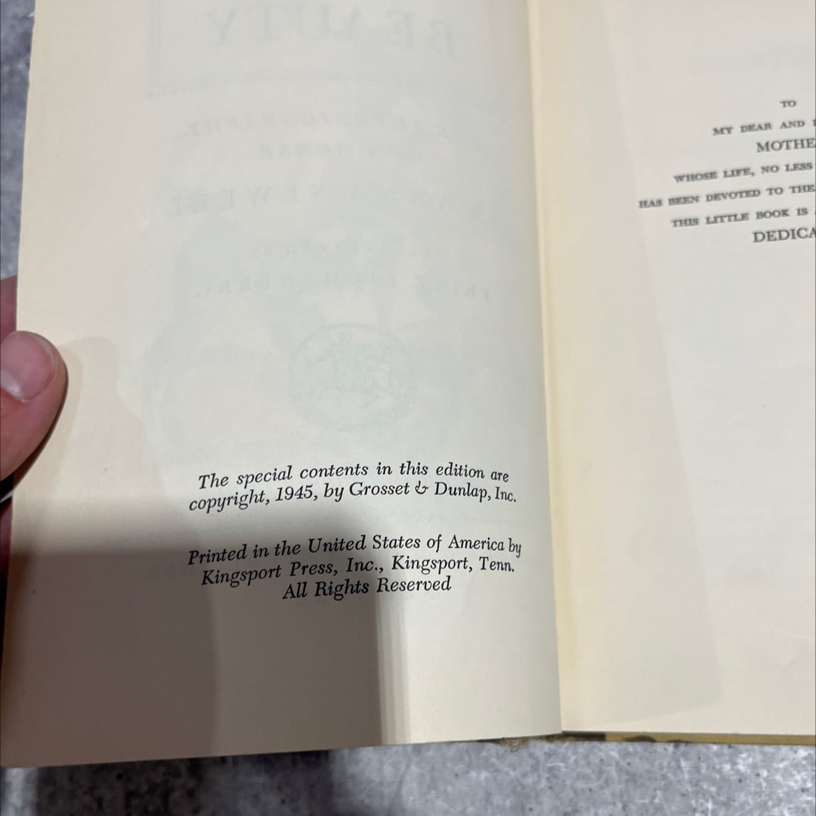 black beauty the autobiography of a horse book, by anna sewell, 1945 Hardcover image 3