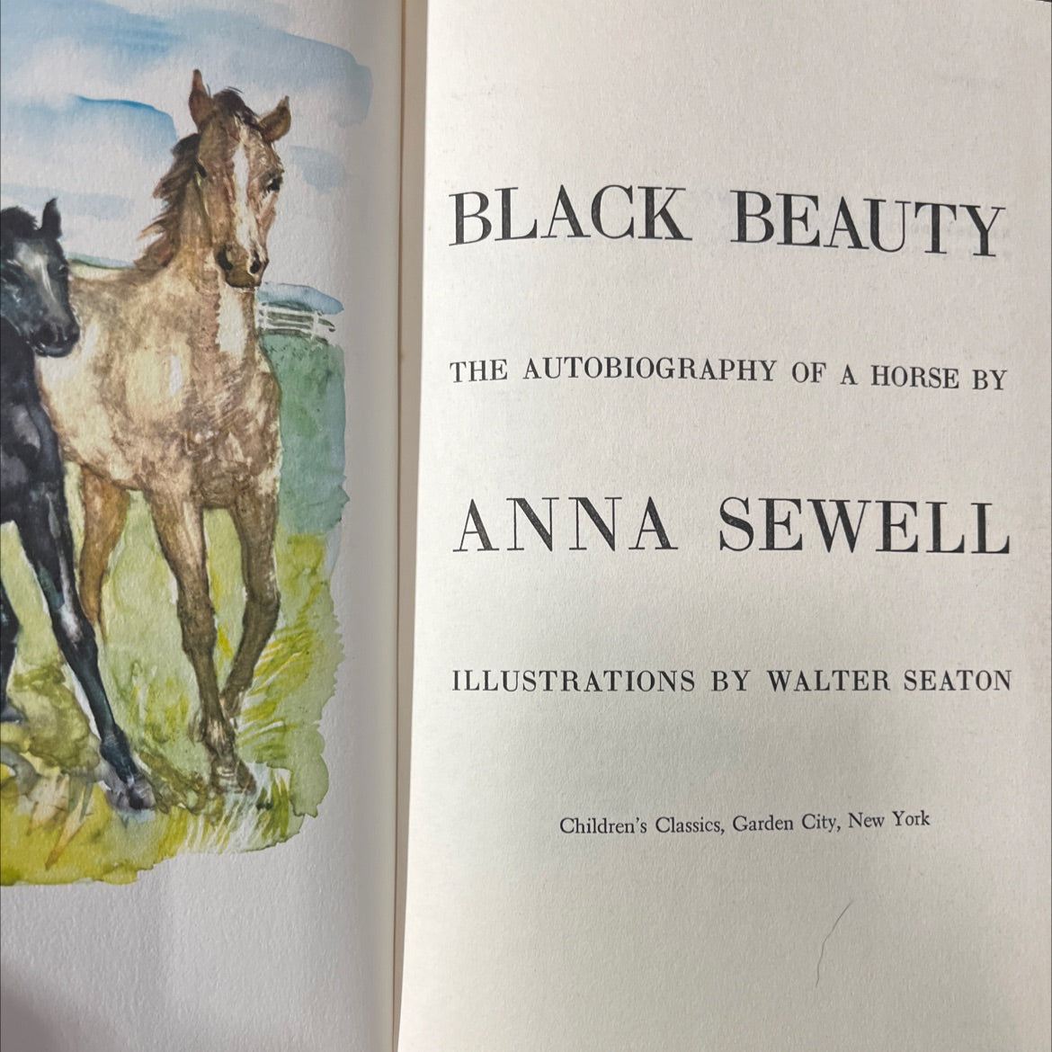black beauty the autobiography of a horse book, by anna sewell, 1954 Hardcover image 2
