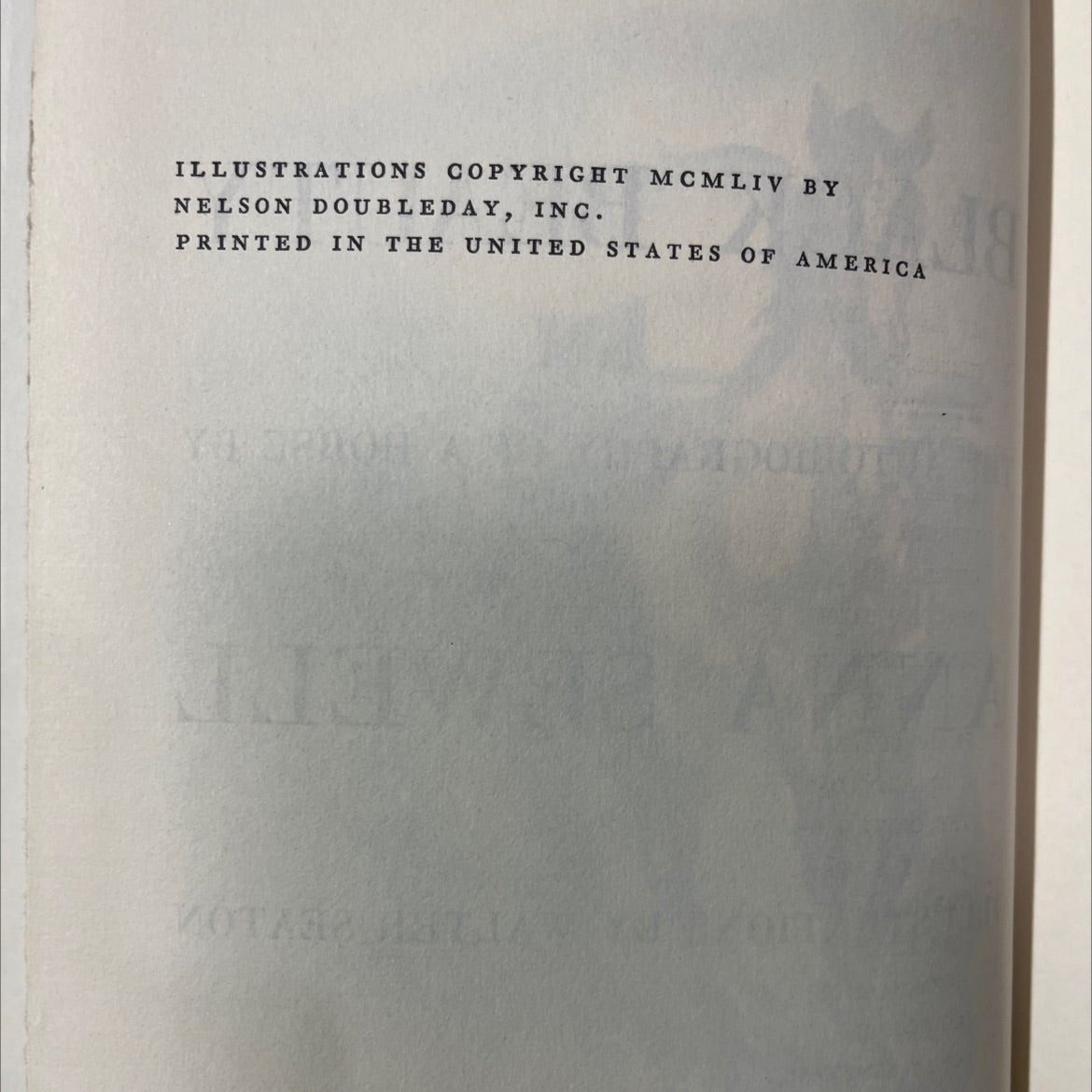 black beauty the autobiography of a horse book, by anna sewell, 1954 Hardcover image 3