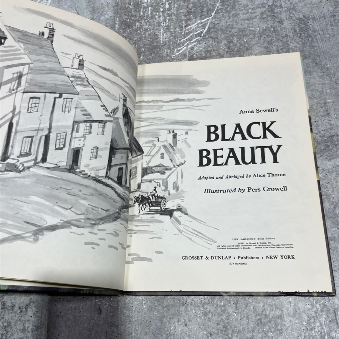 black beauty book, by anna sewell, 1974 Hardcover image 2