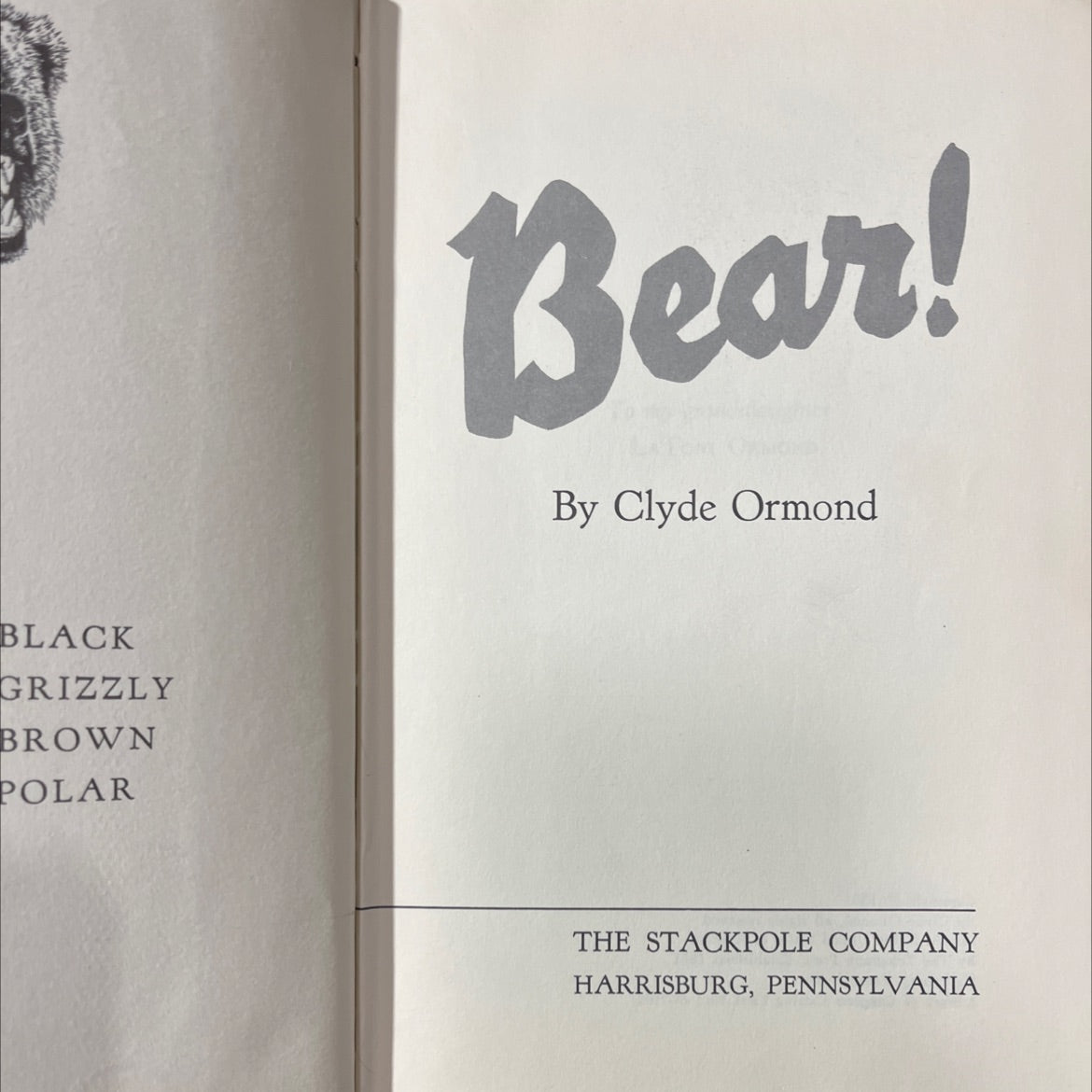 black grizzly brown polar bear! book, by Clyde Ormond, 1961 Hardcover image 2