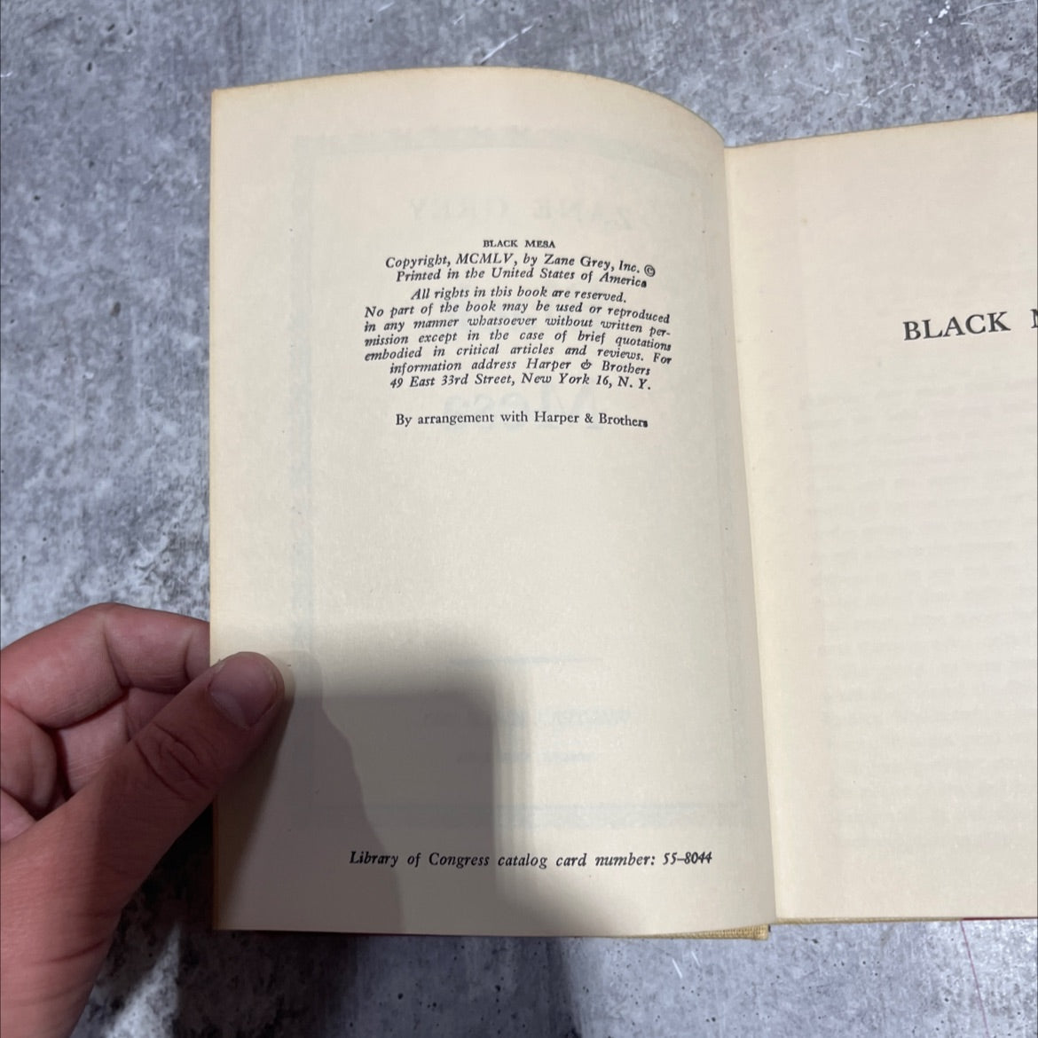 black mesa book, by zane grey, 1955 Hardcover image 3