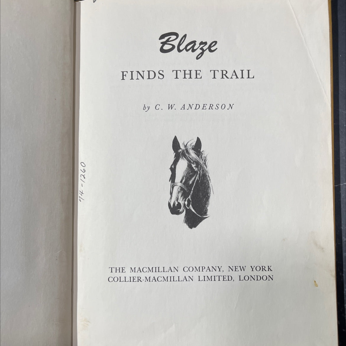 blaze finds the trail book, by c. w. anderson, 1950 Hardcover image 2