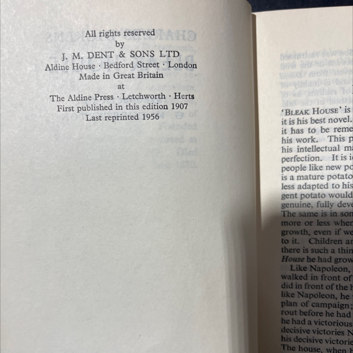 bleak house book, by charles dickens, 1956 Hardcover image 3