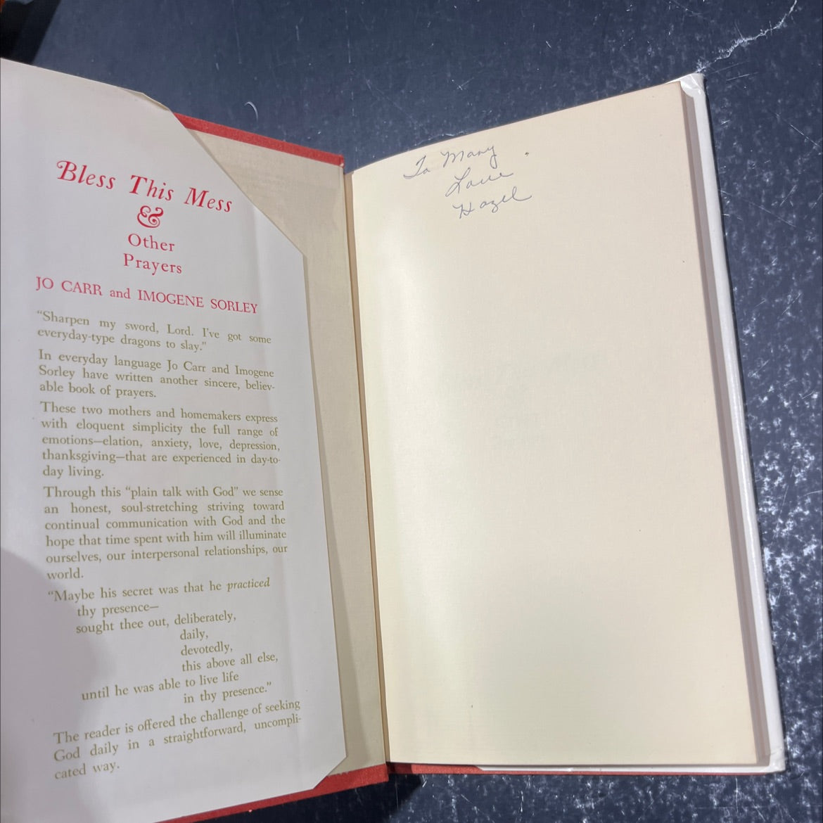 bless this mess & other prayers book, by jo carr and imogene sorley, 1969 Hardcover image 4