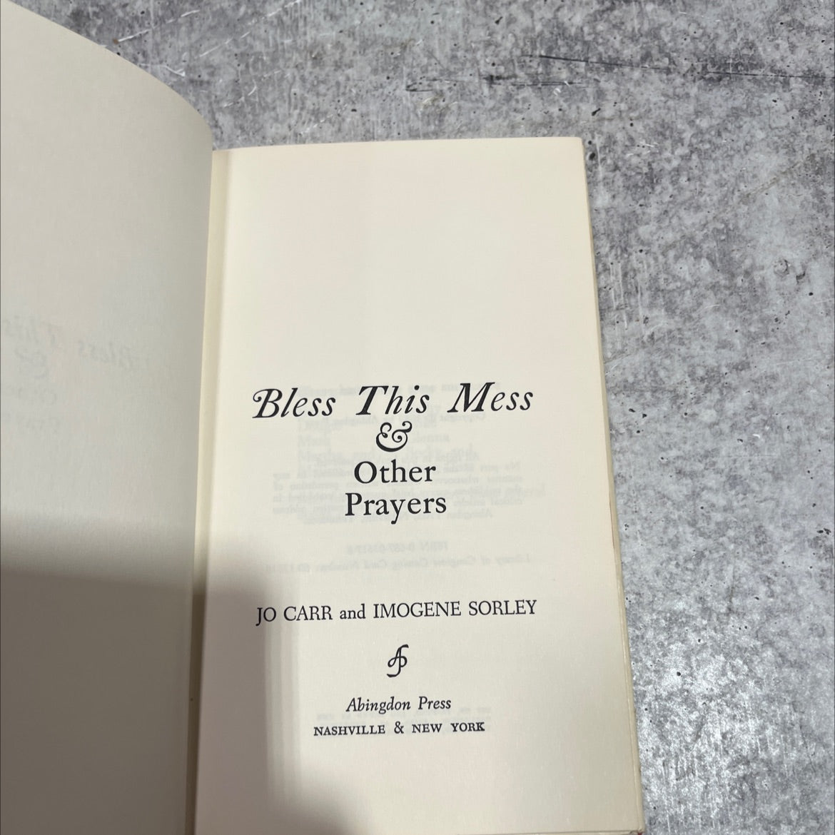 bless this mess & other prayers book, by jo carr and imogene sorley, 1969 Hardcover image 2