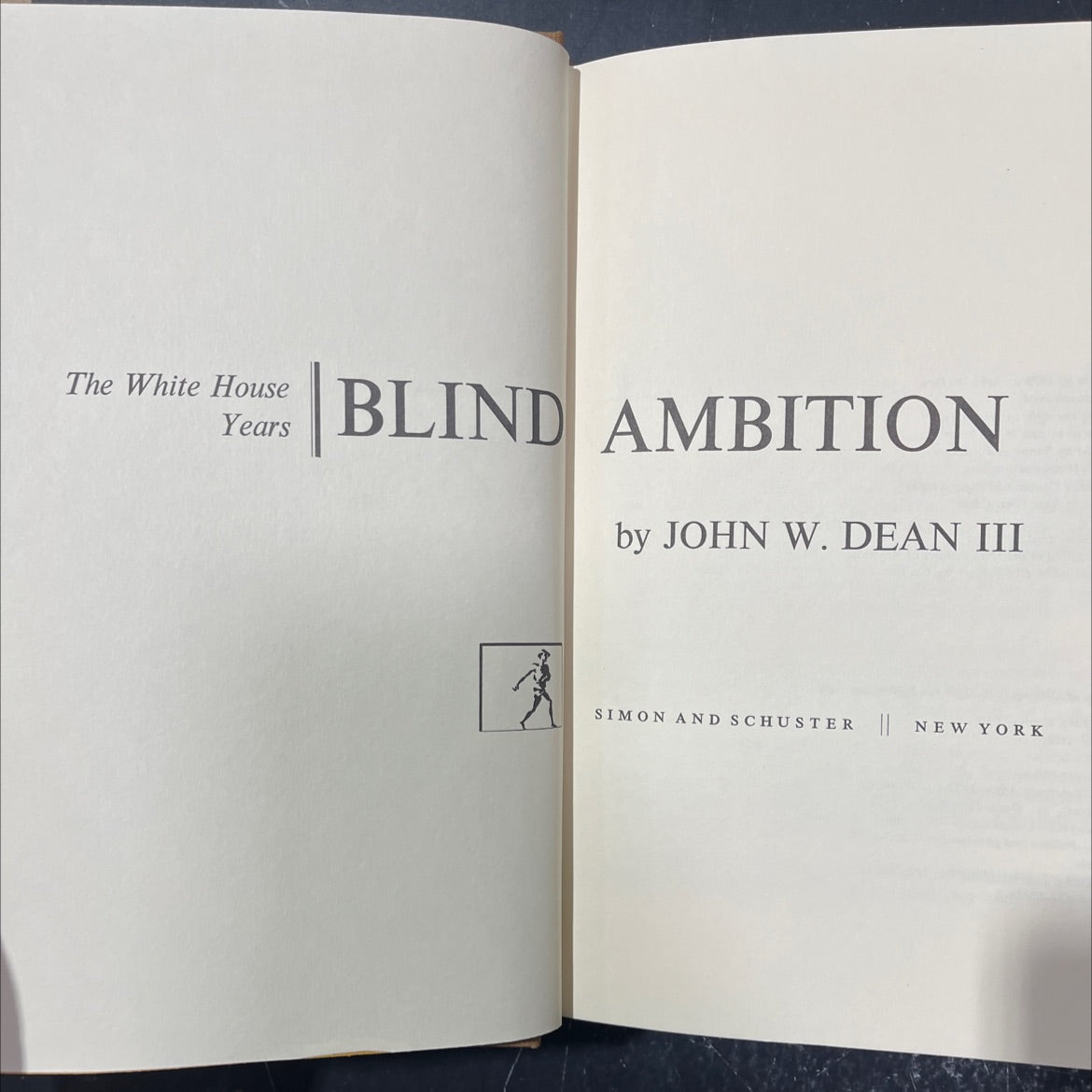 blind ambition book, by john w. dean iii, 1976 Hardcover image 2