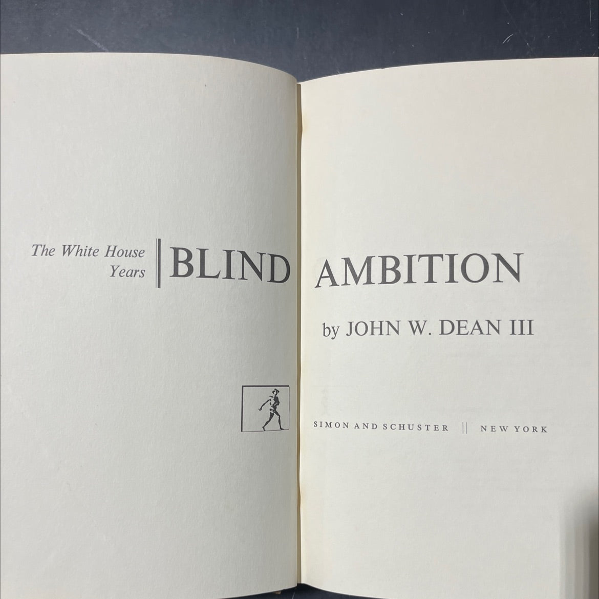 blind ambition book, by john w. dean iii, 1976 Hardcover image 2