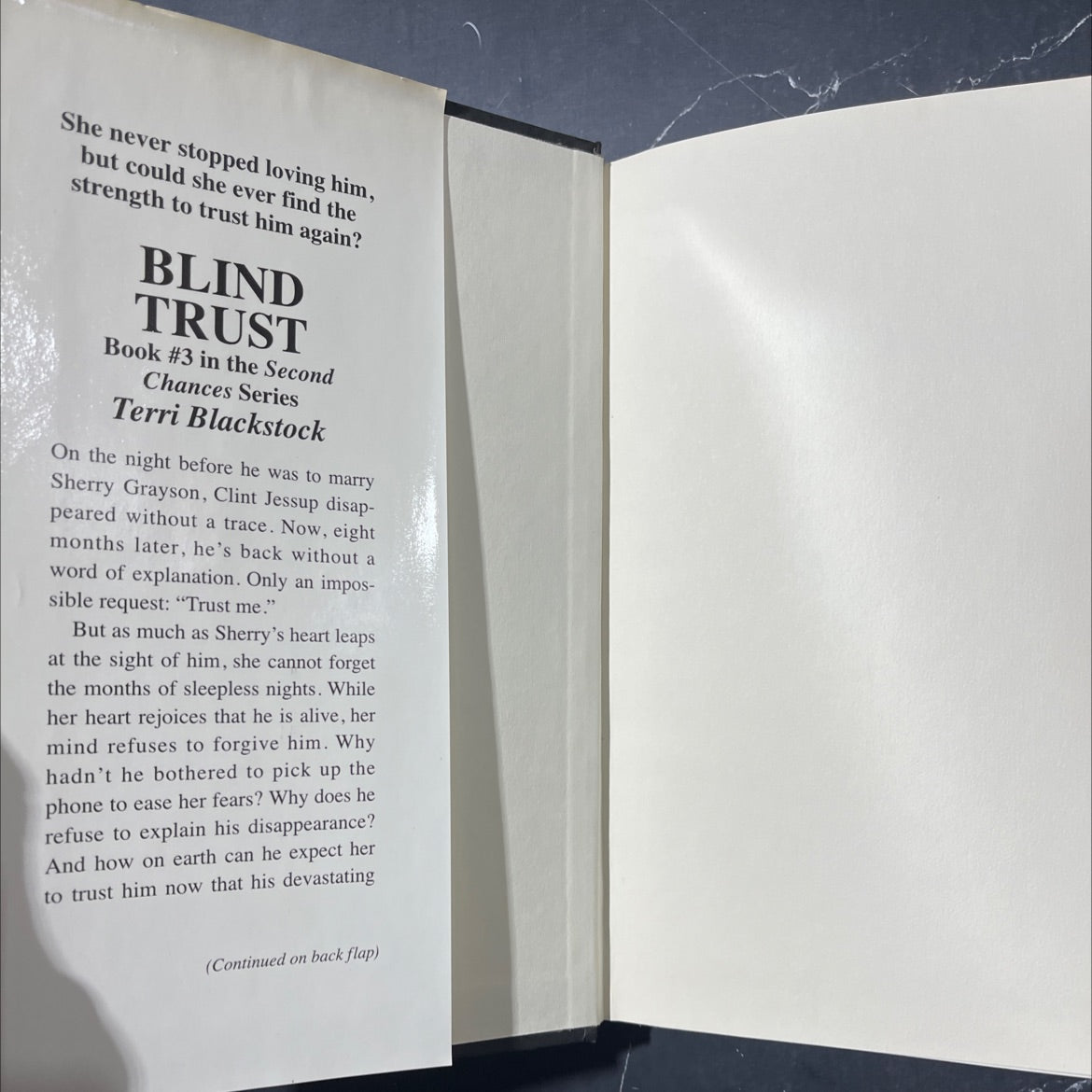 blind trust book, by terri blackstock, 1997 Hardcover image 4