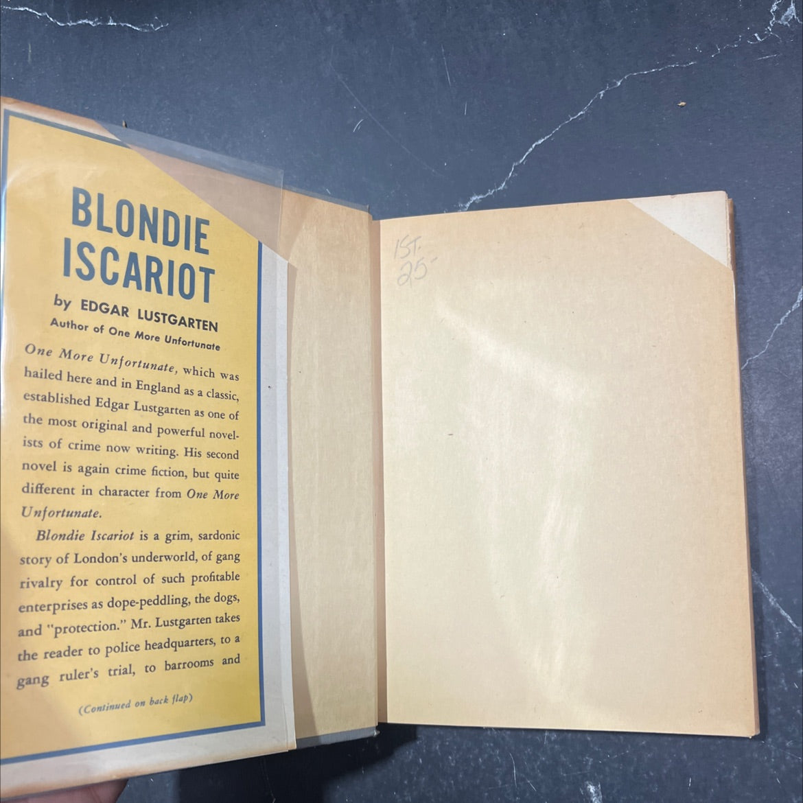 blondie iscariot book, by edgar lustgarten, 1948 Hardcover image 4