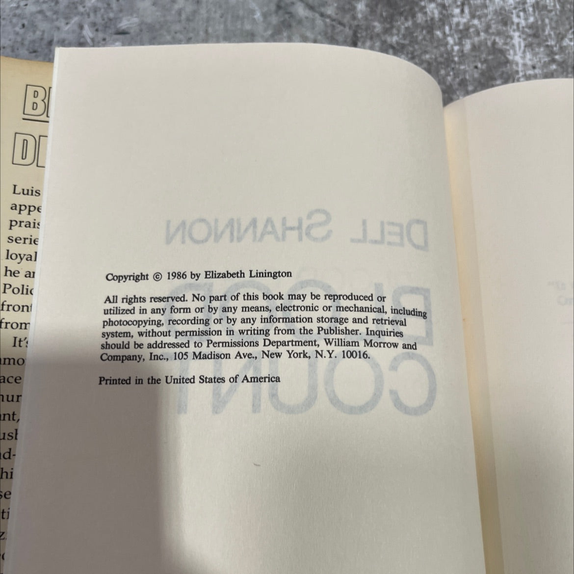 blood count book, by Elizabeth Linington, 1986 Hardcover image 3