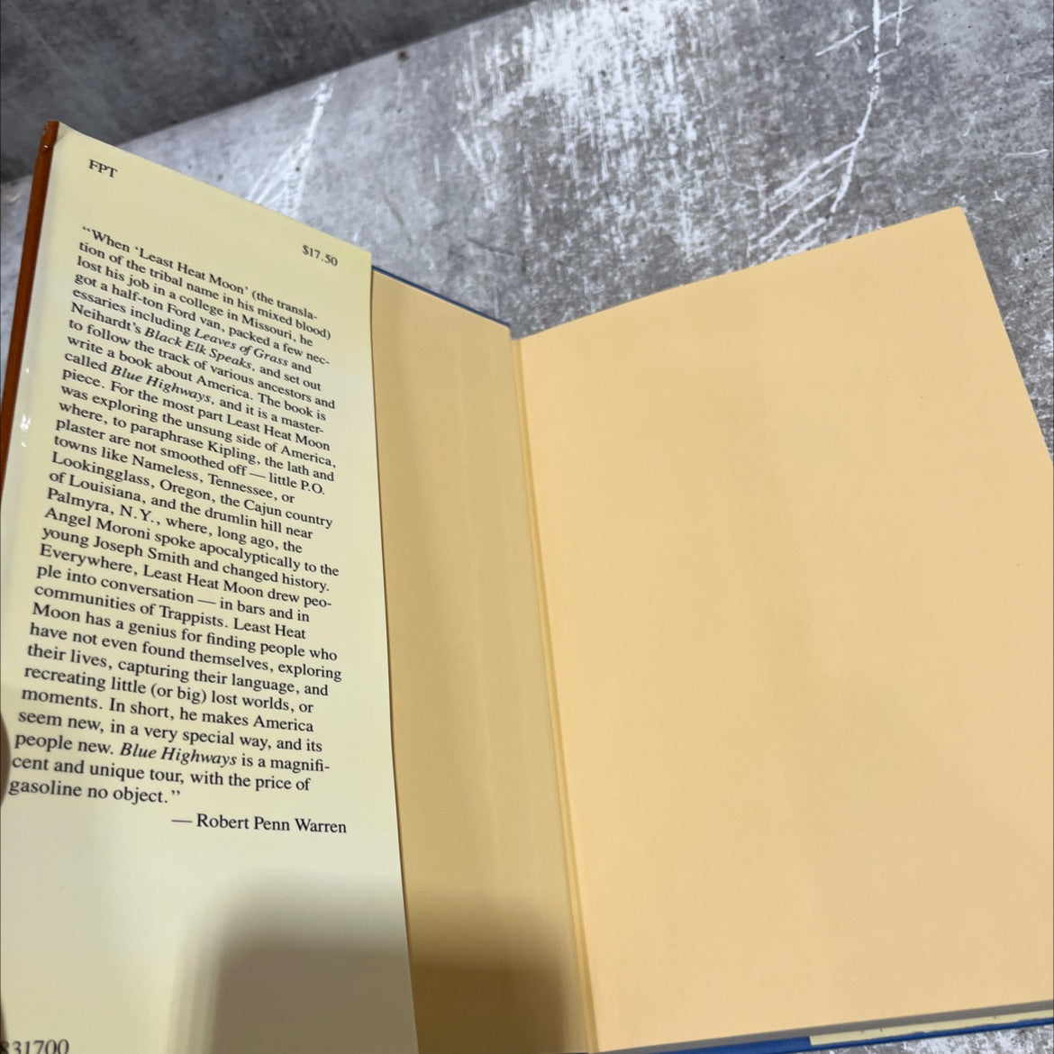 blue highways book, by william least heat moon, 1982 Hardcover image 4