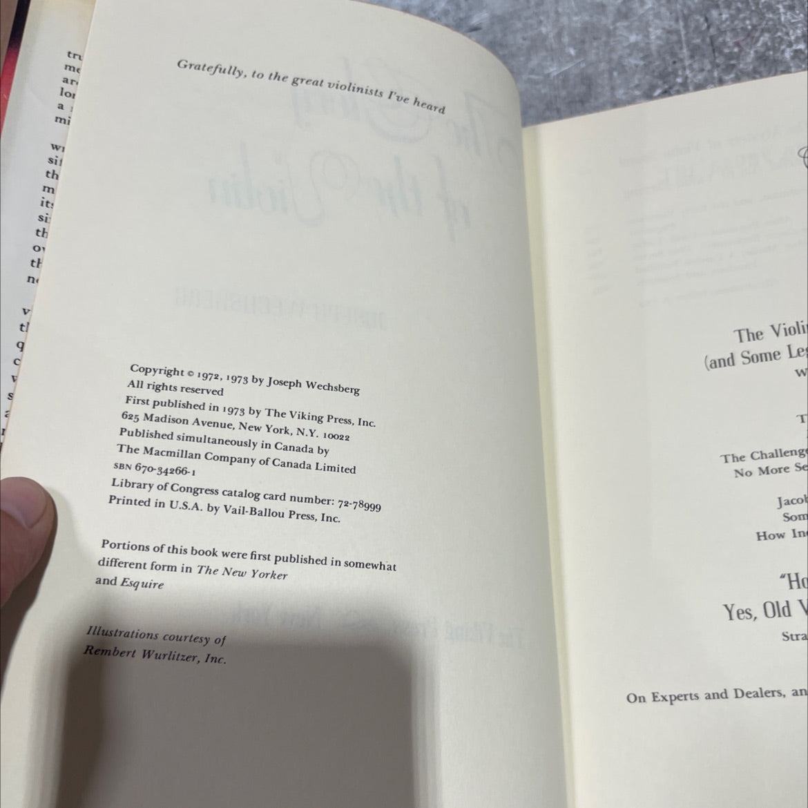 bluebird in life around the story of the violin book, by joseph wechsberg, 1973 Hardcover image 3