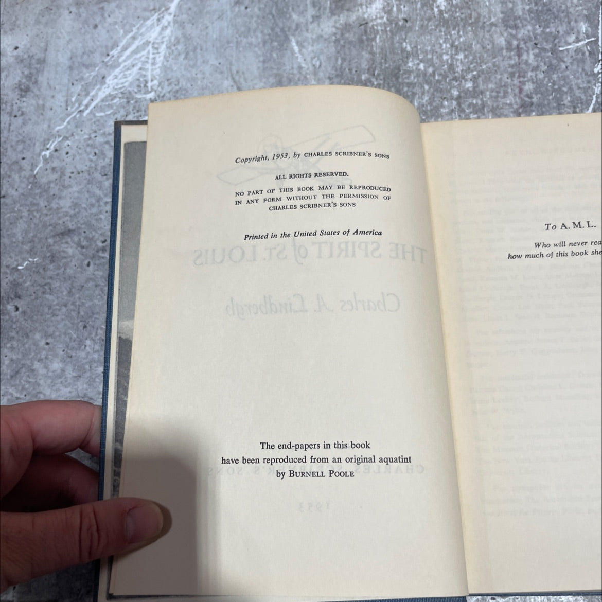 bohem to b the spirit of st. louis book, by charles a. lindbergh, 1953 Hardcover image 3