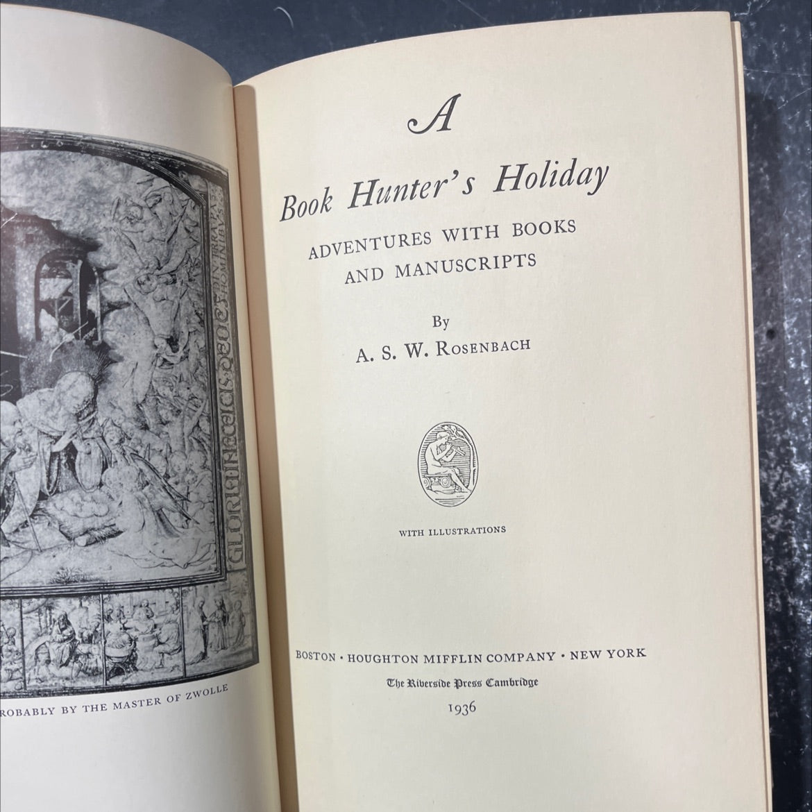 book hunter's holiday book, by a. s. w. rosenbach, 1936 Hardcover image 2