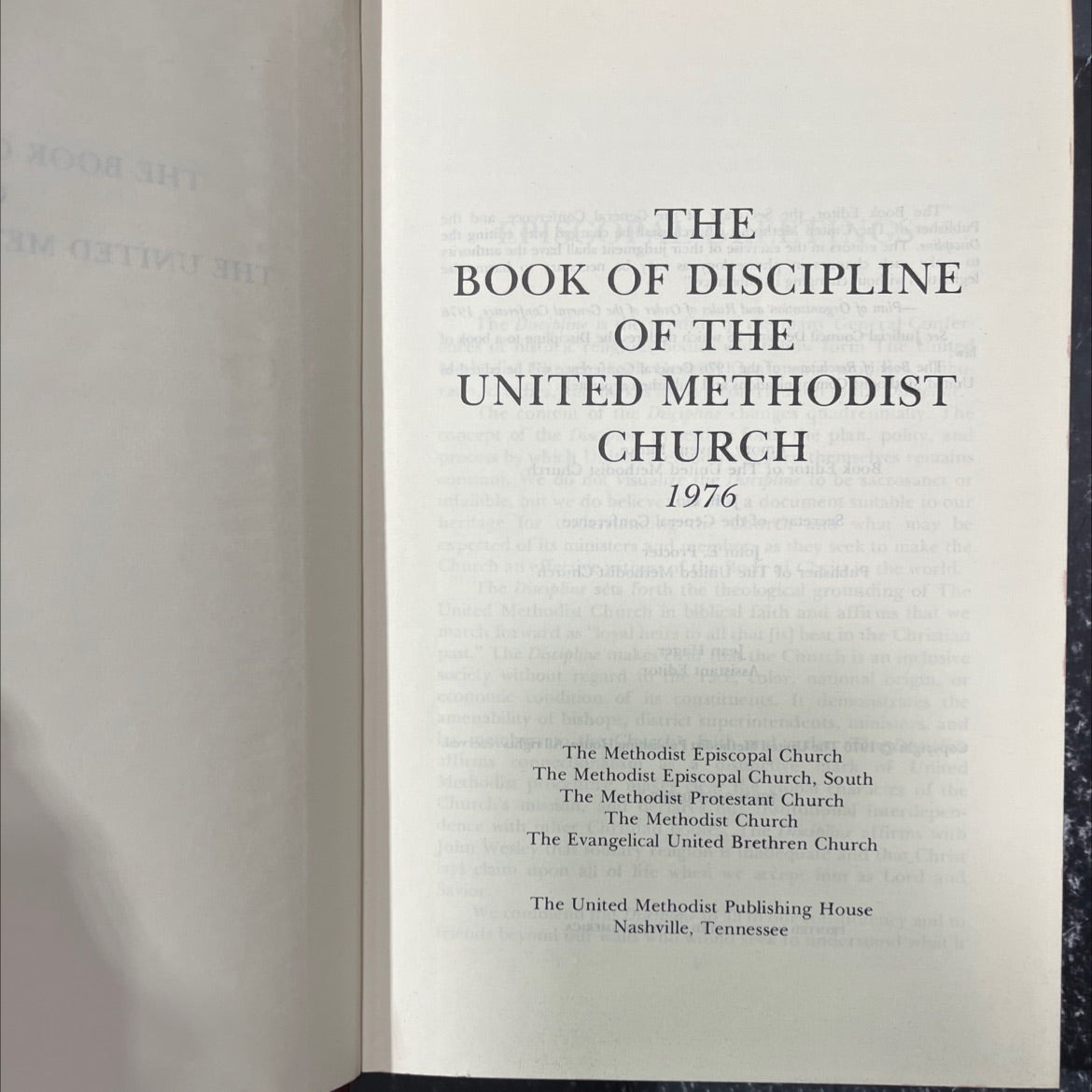 book of discipline of the united methodist church book, by unknown, 1976 Hardcover image 2