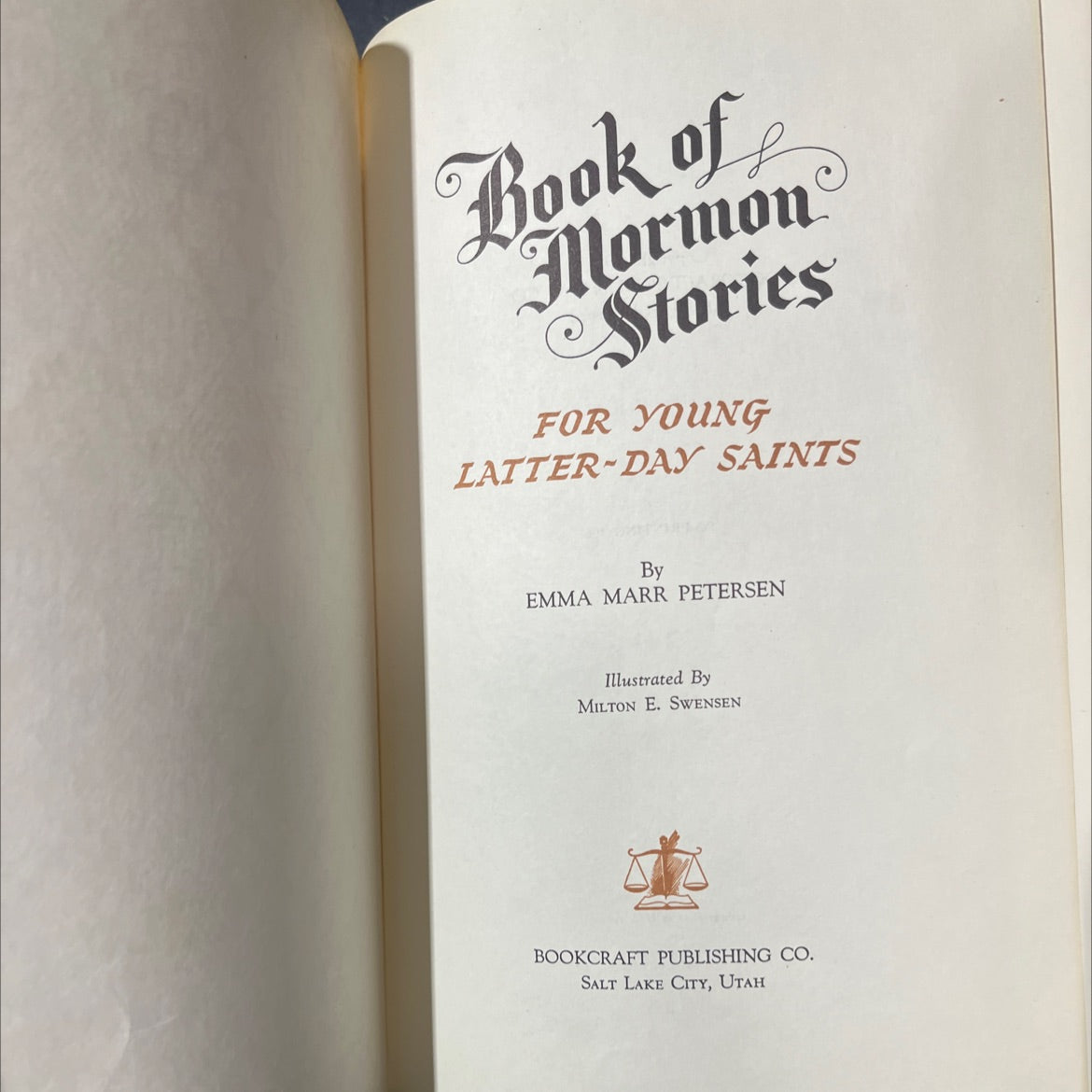 book of mormon stories for young latter-day saints book, by emma marr peterson, 1961 Hardcover image 2
