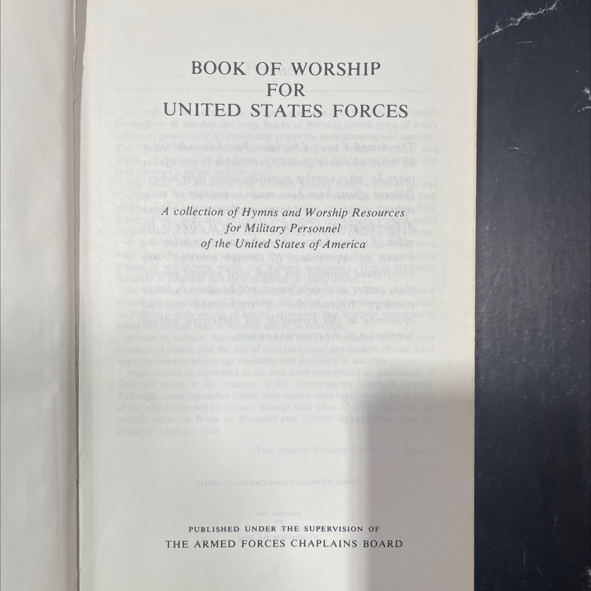 book of worship for united states forces book, by armed forces chaplains board, 1974 Hardcover image 2