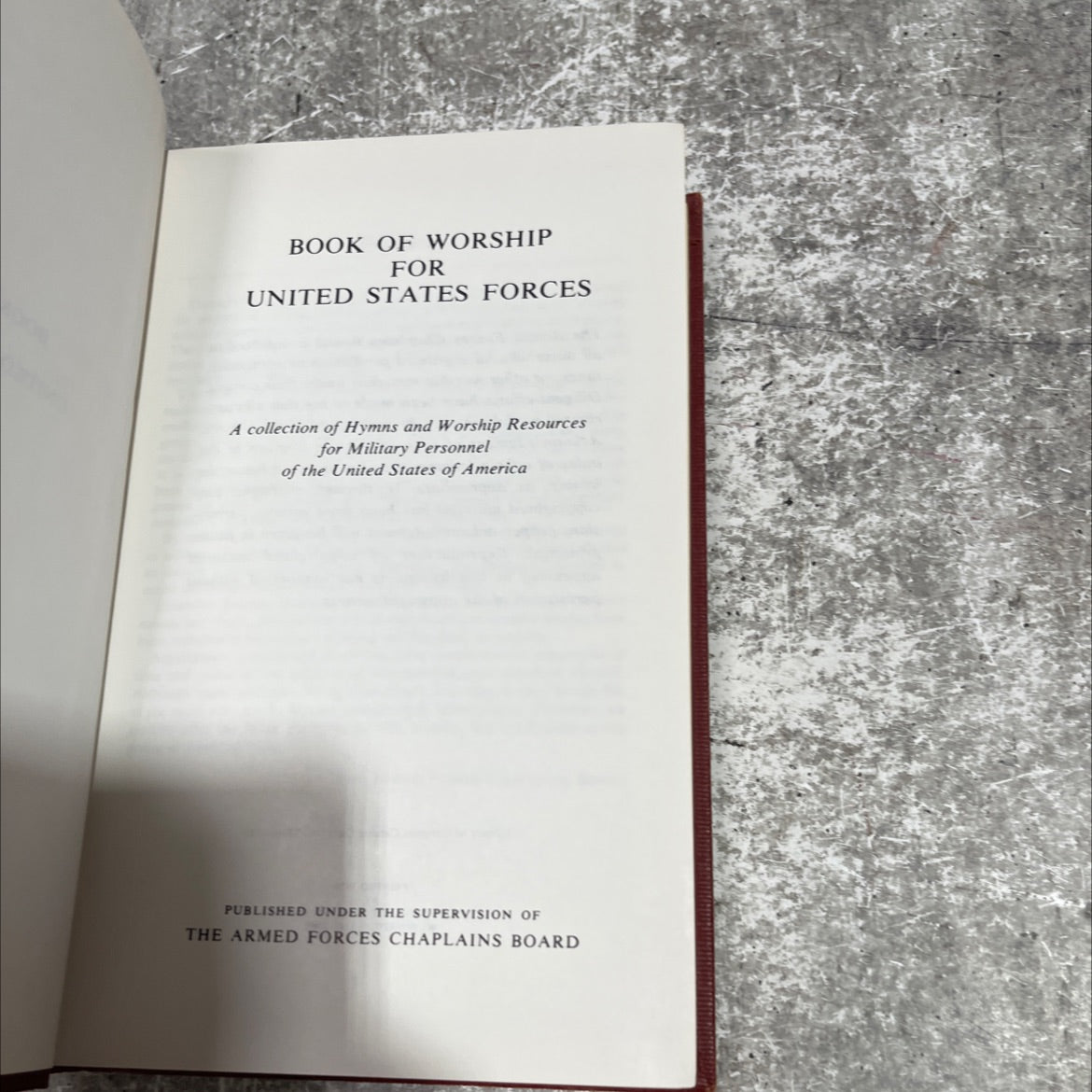 book of worship for united states forces book, by armed forces chaplains board, 1974 Hardcover image 2