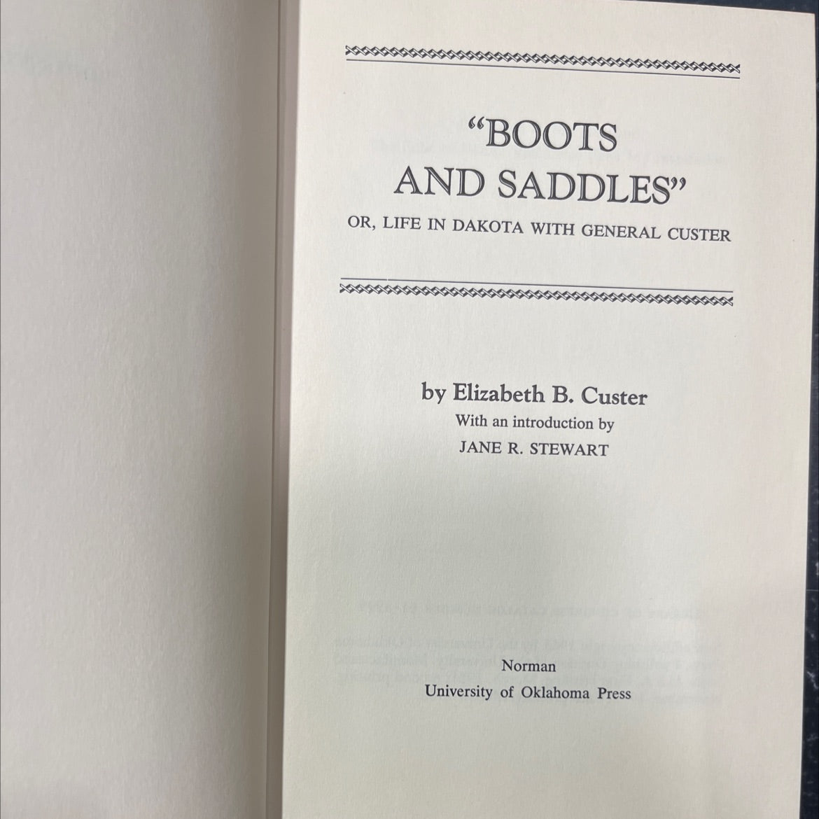 boots and saddles or life in dakota with general custer book, by Elizabeth B. Custer, 1961 Hardcover image 2
