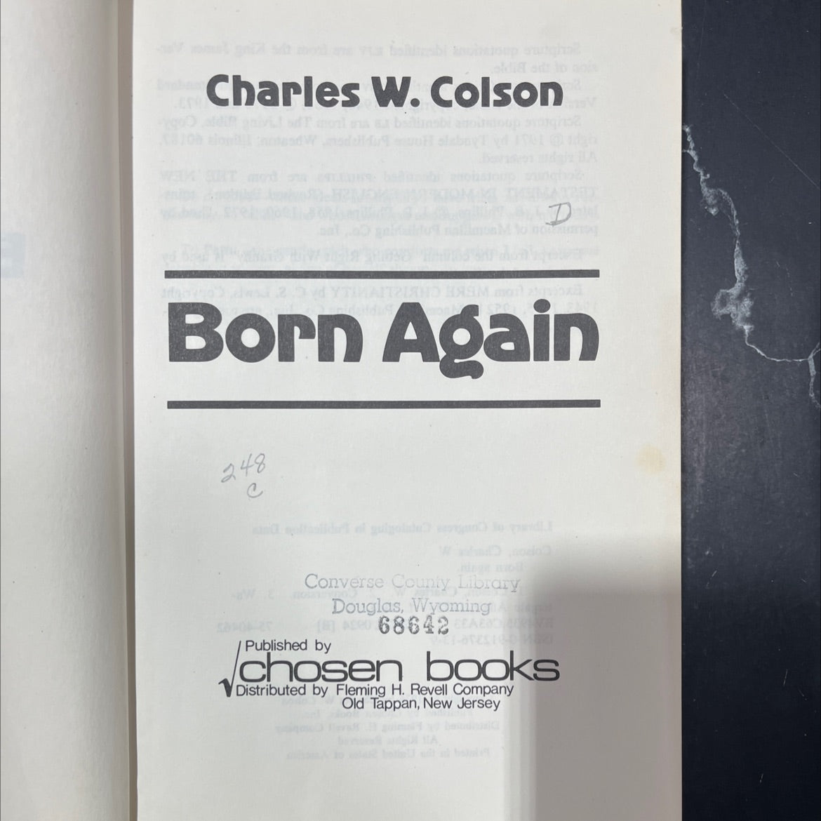 born again book, by Charles W. Colson, 1976 Hardcover image 2