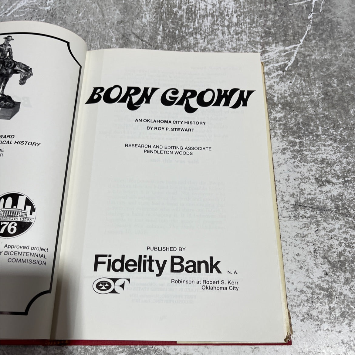 born grown: an oklahoma city history book, by roy p. stewart, 1974 Hardcover image 2
