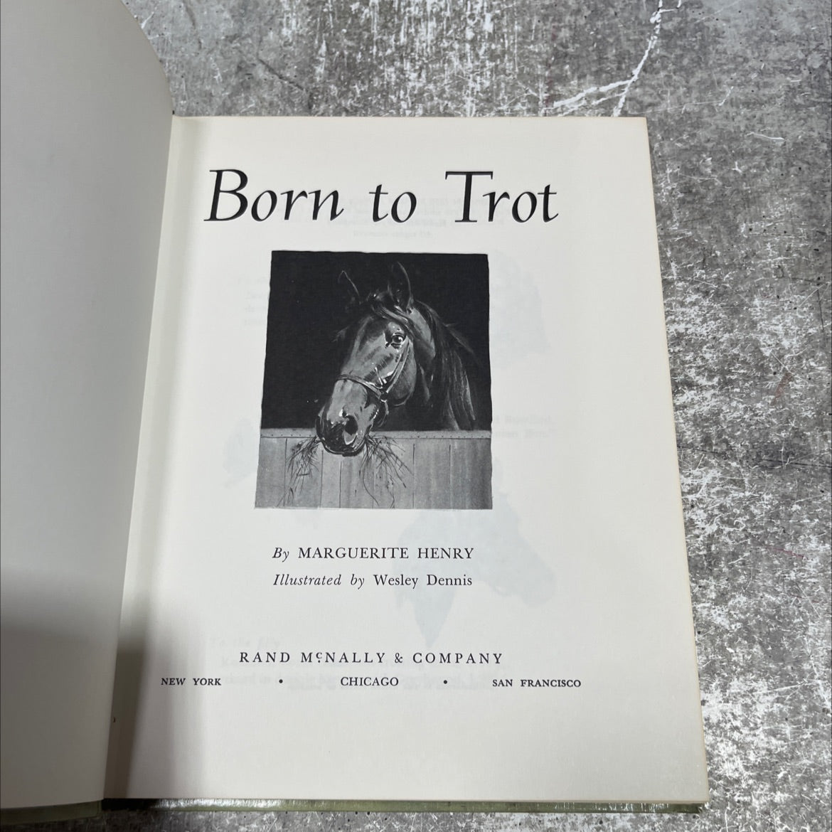 born to trot book, by marguerite henry, 1974 Hardcover image 2