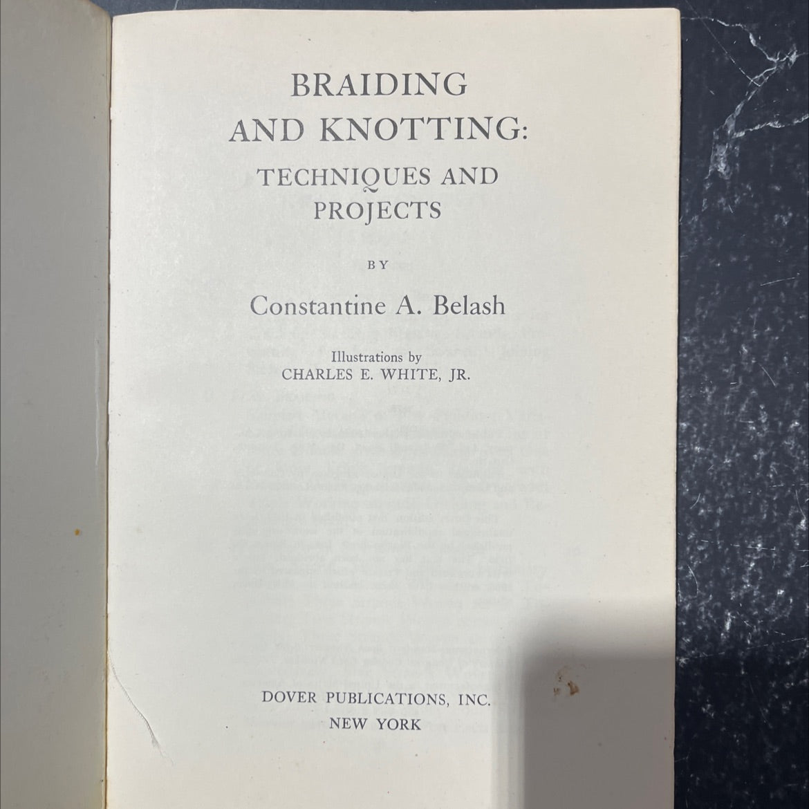 braiding and knotting: techniques and projects book, by Constantine A. Belash, 1974 Hardcover image 2