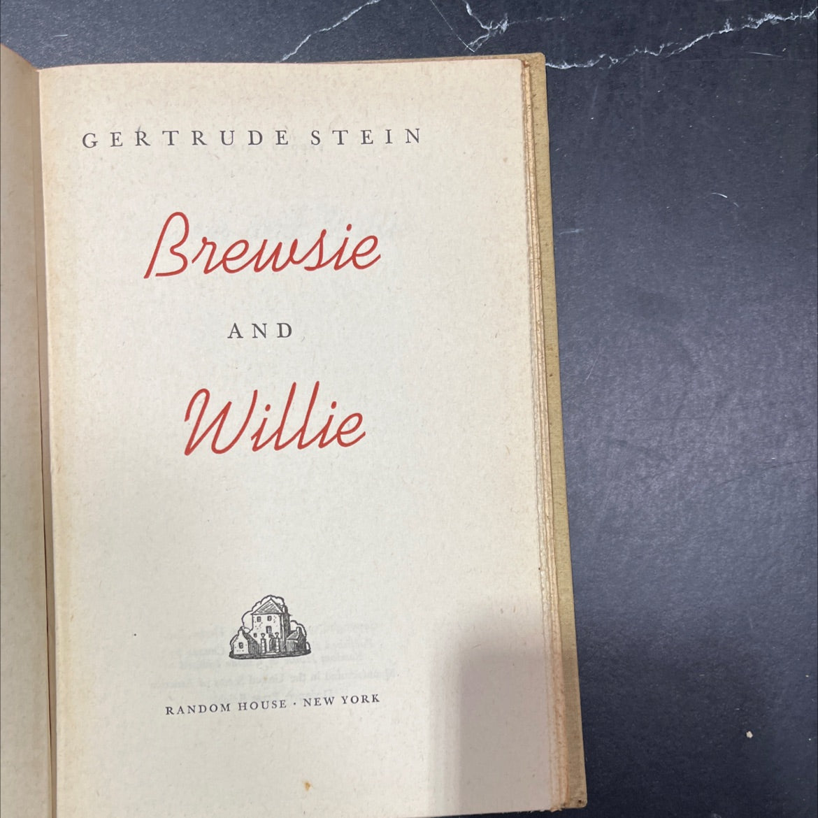 brewsie and willie book, by gertrude stein, 1946 Hardcover image 2