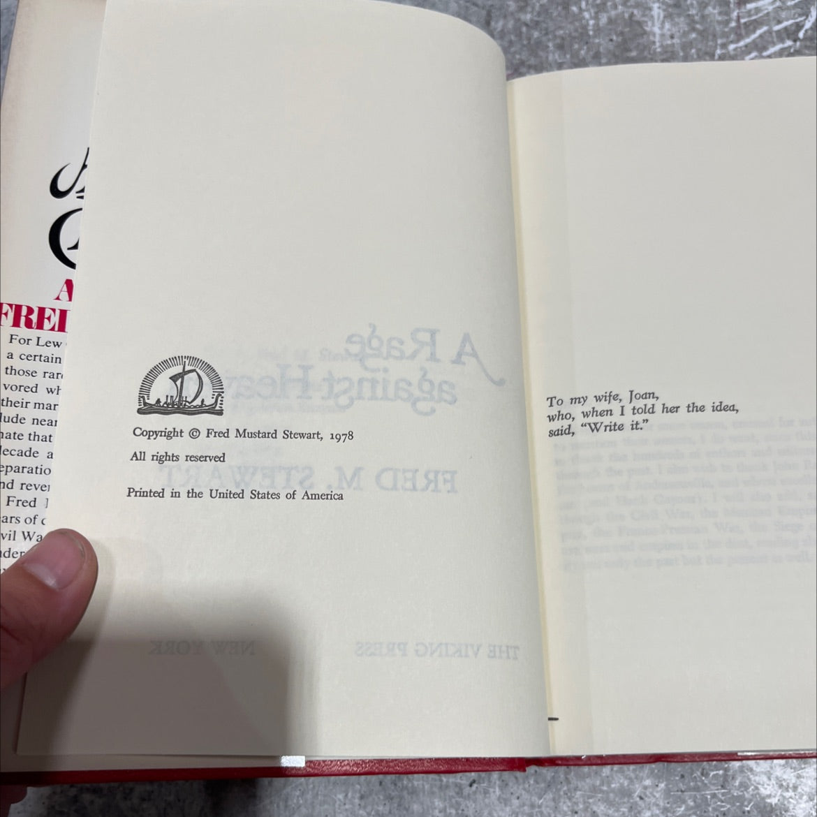 bridge against heaven book, by fred m. stewart, 1978 Hardcover image 2
