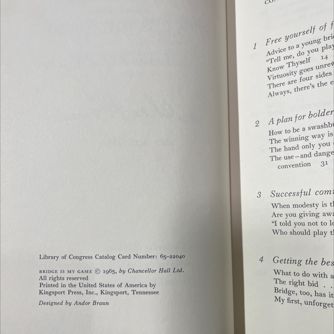 SIGNED bridge is my game book, by chas h. goren, 1965 Hardcover image 3