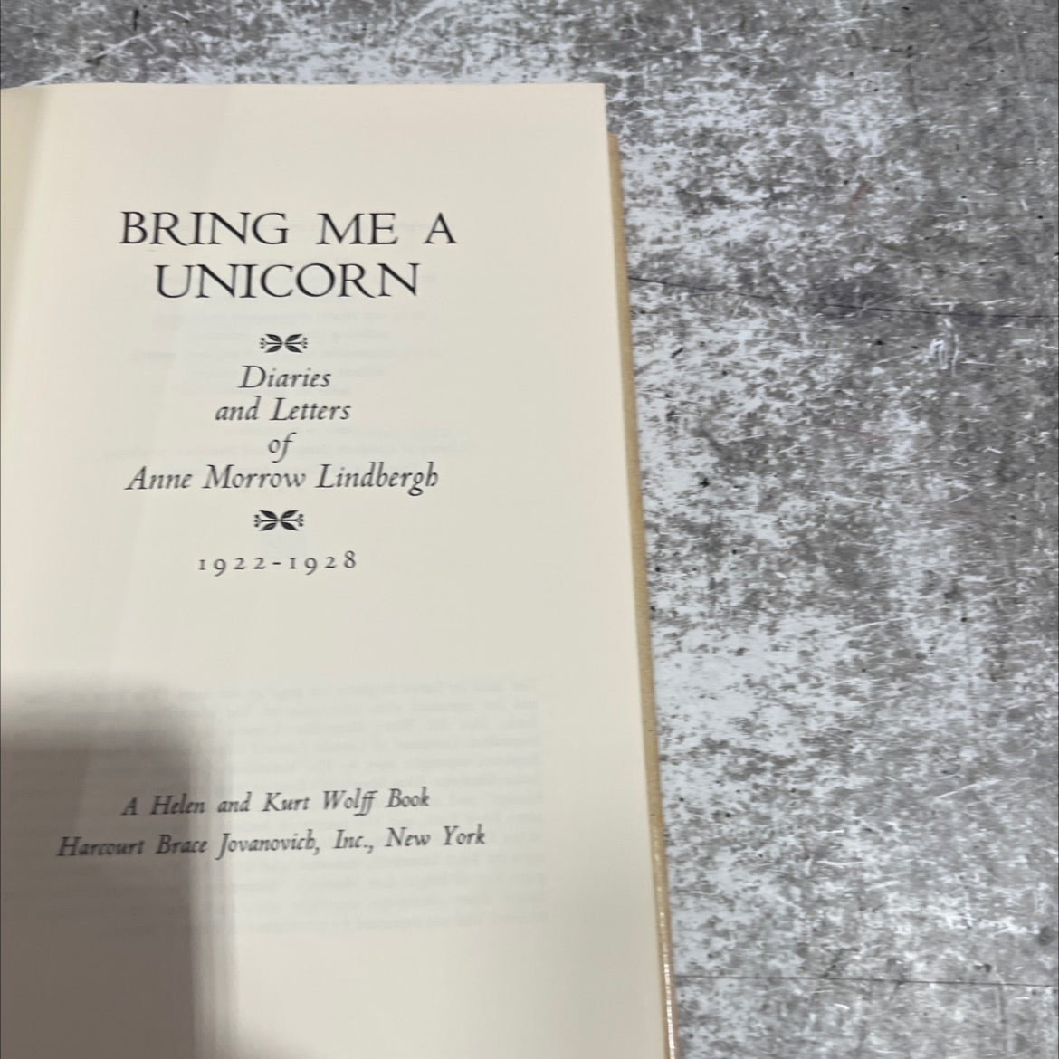 bring me a unicorn book, by anne morrow lindbergh, 1972 Hardcover image 2