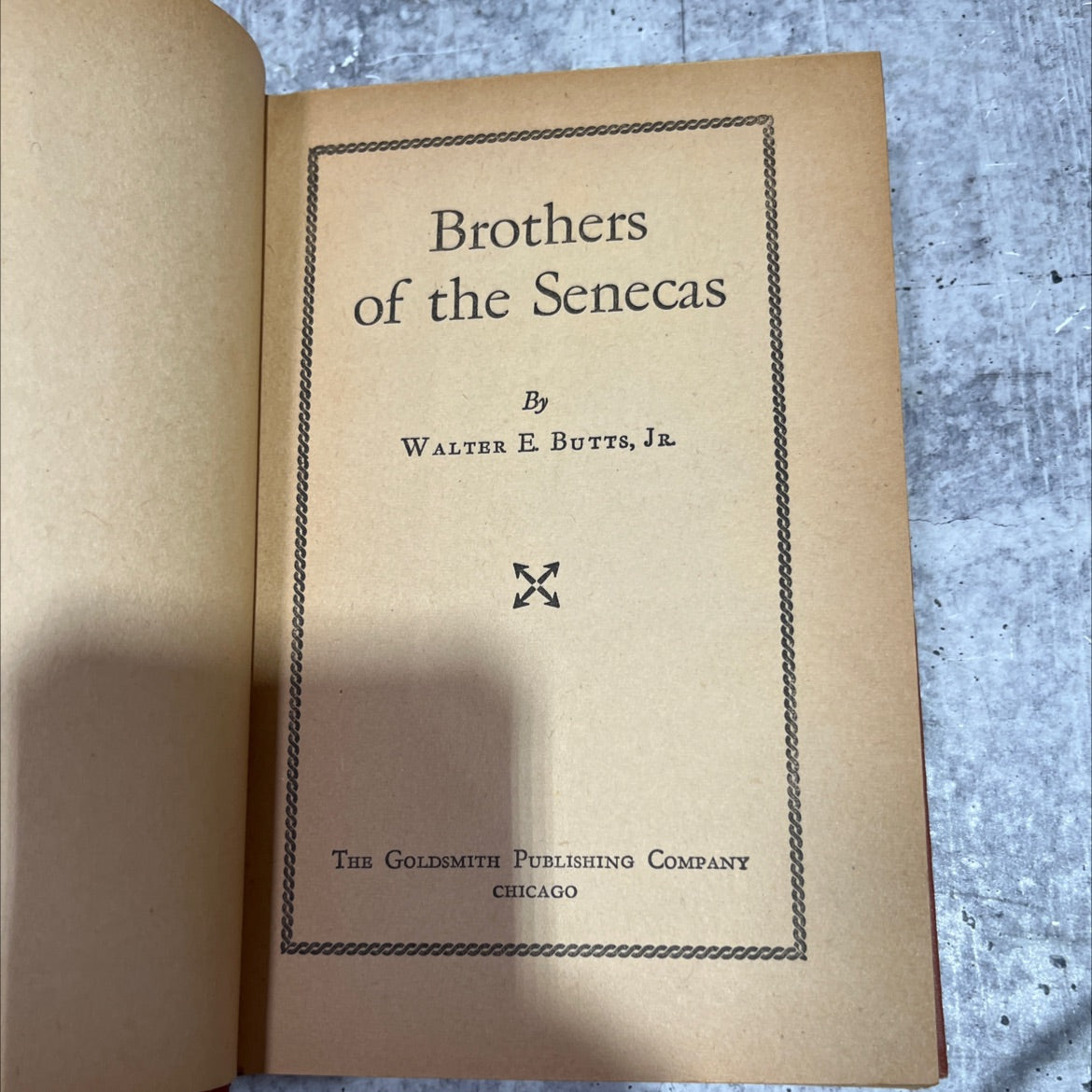 brothers of the senecas book, by walter e. butts, jr., 1935 Hardcover image 2