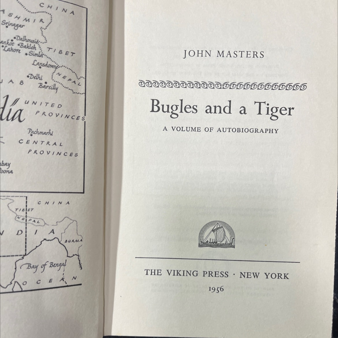 bugles and a tiger book, by john masters, 1956 Hardcover image 2