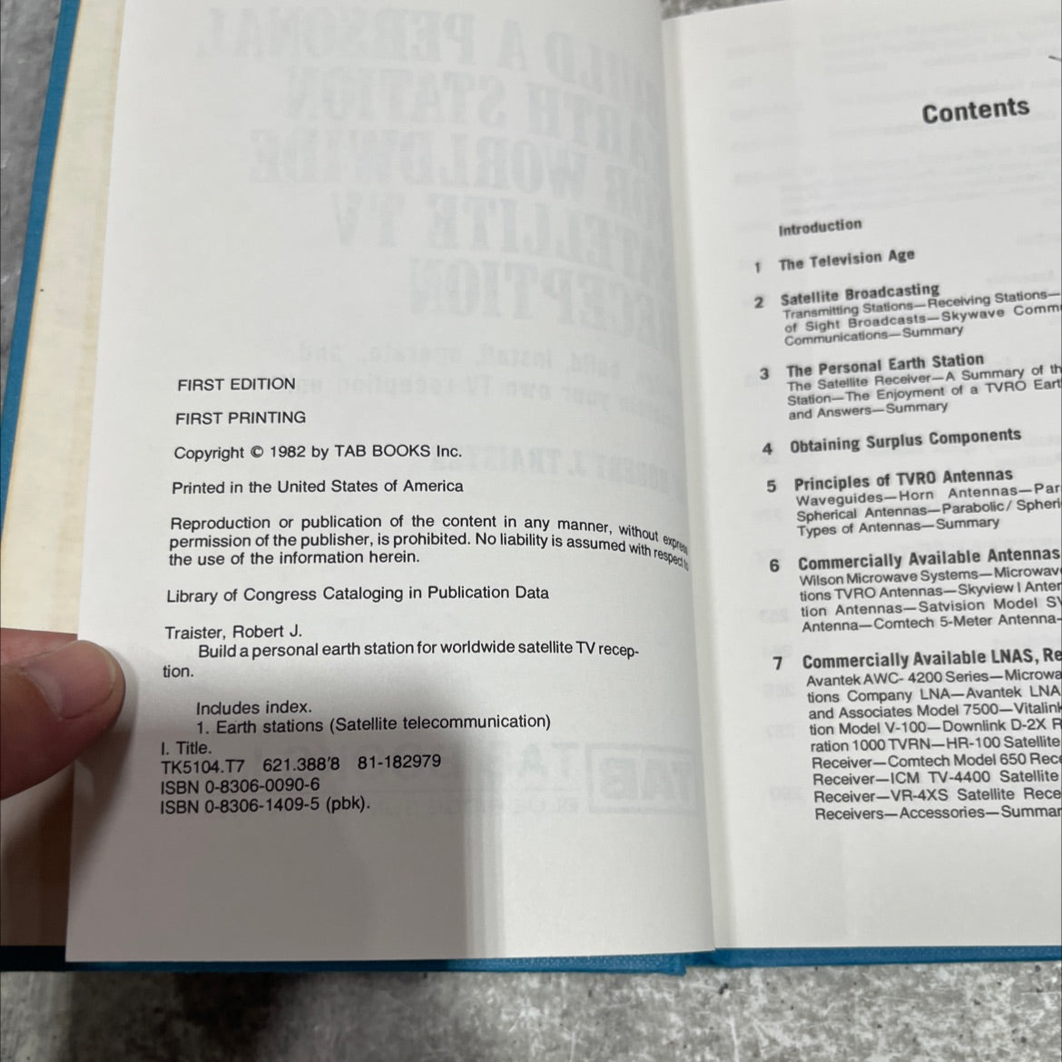 build a personal earth station for worldwide satellite tv reception book, by robert j. traister, 1982 Hardcover image 3