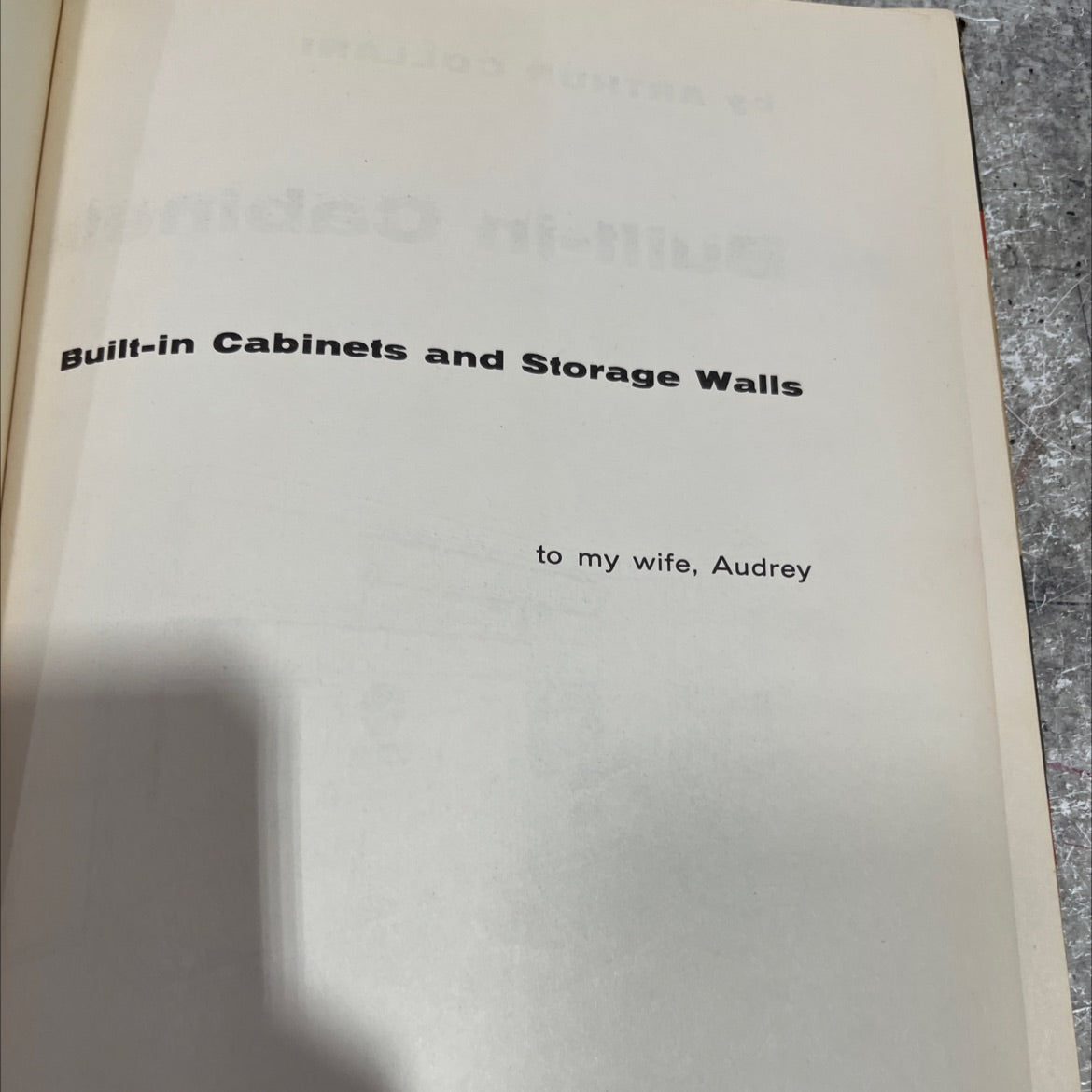 built-in cabinets and storage walls book, by unknown, 1956 Hardcover image 2