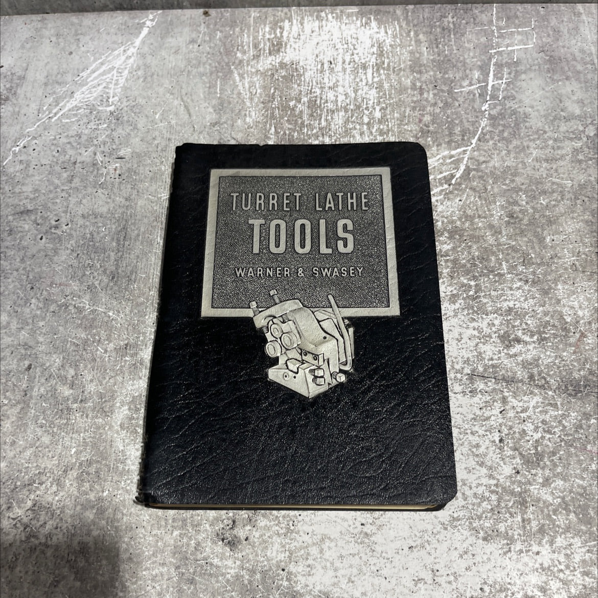 built turret lathe tools catalog and manual book, by Warner & Swasey Company, 1956 Leather image 1