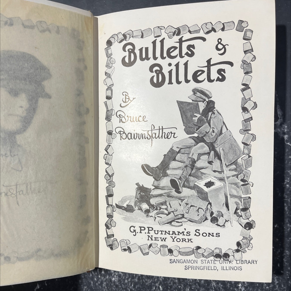 bullets & billets book, by Bruce Bairnsfather, 1917 Hardcover image 2